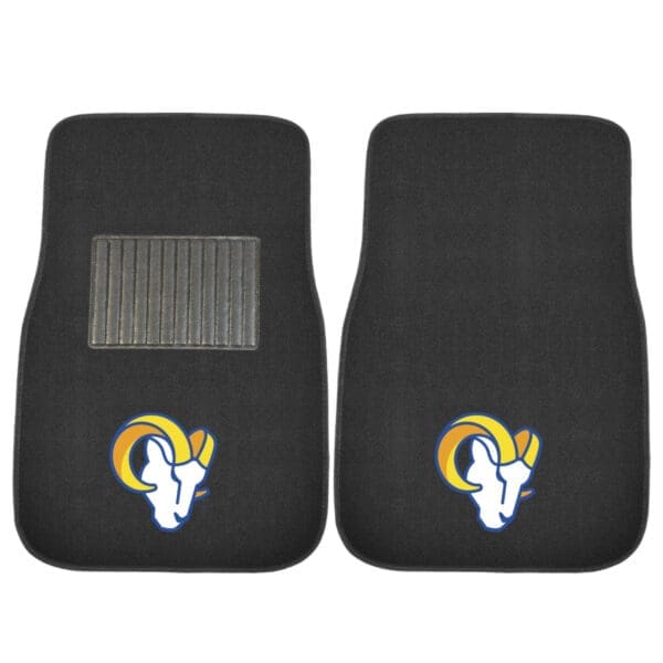 Los Angeles Rams Embroidered Car Mat Set 2 Pieces 1
