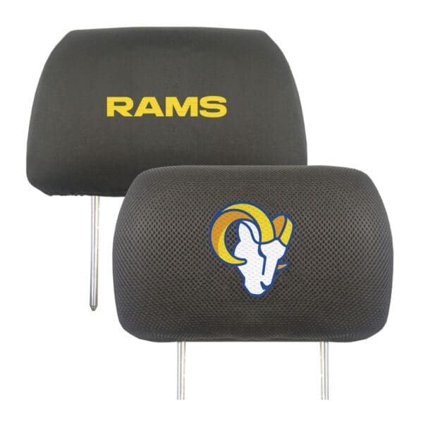 Los Angeles Rams Embroidered Head Rest Cover Set 2 Pieces 1