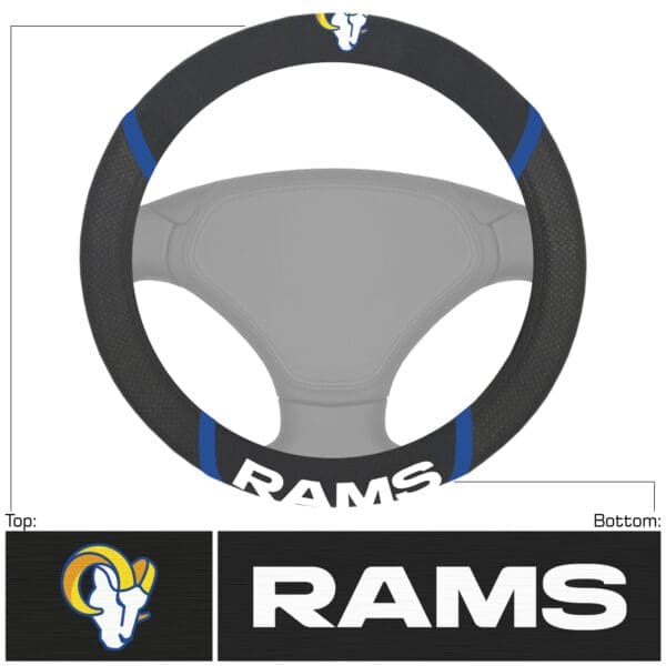 Los Angeles Rams Embroidered Steering Wheel Cover 1