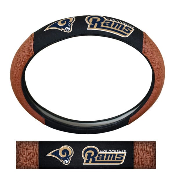 Los Angeles Rams Football Grip Steering Wheel Cover 15 Diameter 1