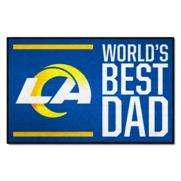 Los Angeles Rams Starter Mat Accent Rug 19in. x 30in. Worlds Best Dad Starter Mat 1 scaled