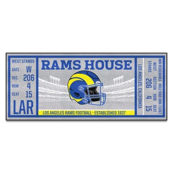 Los Angeles Rams Ticket Runner Rug 30in. x 72in 1 scaled