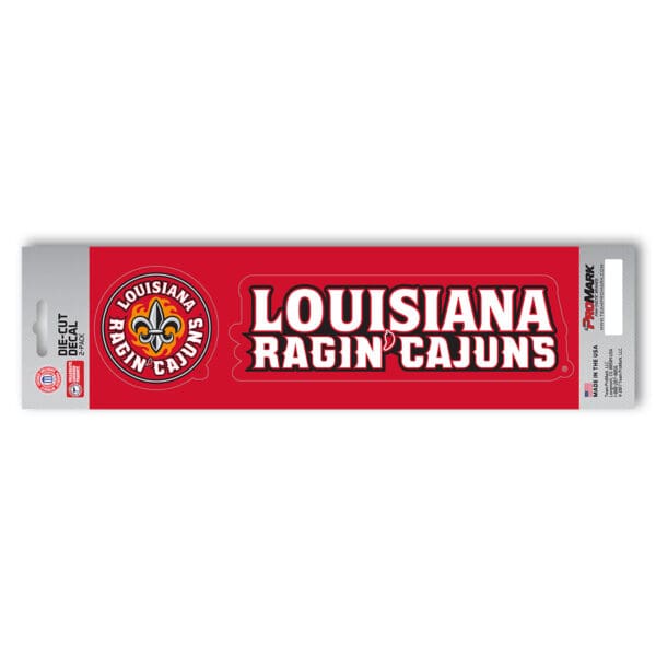 Louisiana Lafayette Ragin Cajuns 2 Piece Team Slogan Decal Sticker Set 1
