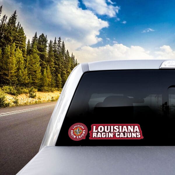 Louisiana-Lafayette Ragin' Cajuns 2 Piece Team Slogan Decal Sticker Set
