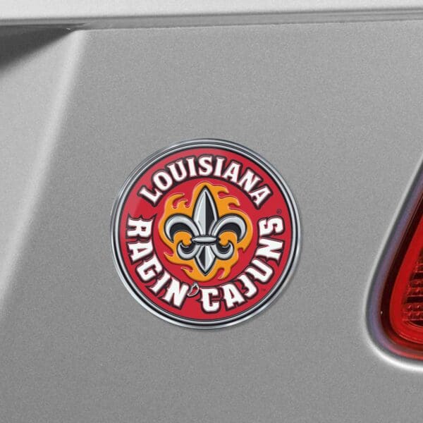 Louisiana-Lafayette Ragin' Cajuns Heavy Duty Aluminum Embossed Color Emblem