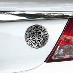 Louisiana-Lafayette Ragin' Cajuns Molded Chrome Plastic Emblem