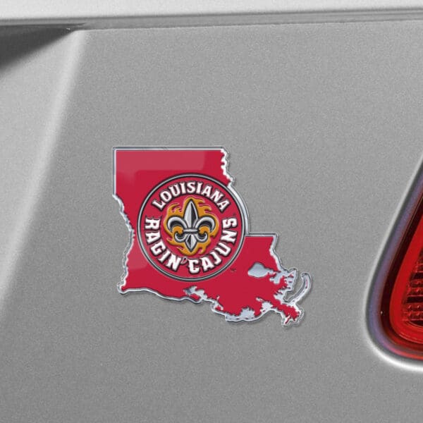 Louisiana-Lafayette Ragin' Cajuns Team State Aluminum Embossed Emblem