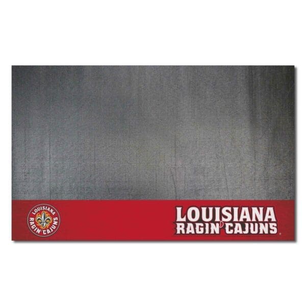 Louisiana Lafayette Ragin Cajuns Vinyl Grill Mat 26in. x 42in 1 scaled