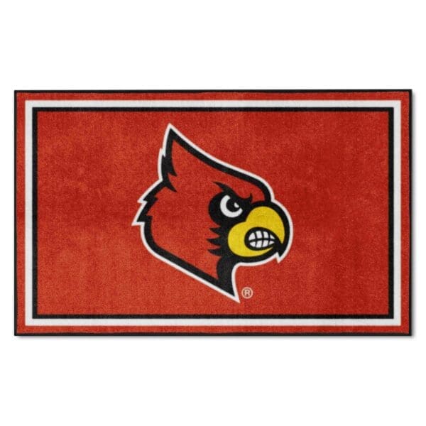 Louisville Cardinals 4ft. x 6ft. Plush Area Rug 1 scaled