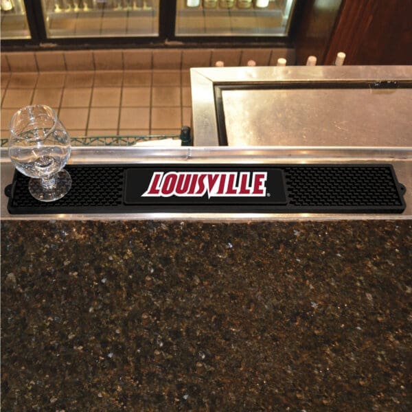 Louisville Cardinals Bar Drink Mat - 3.25in. x 24in.