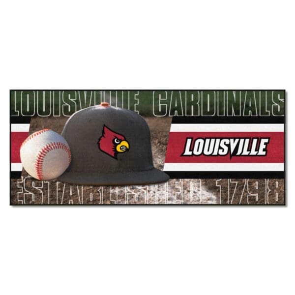 Louisville Cardinals Baseball Runner Rug 30in. x 72in 1 scaled