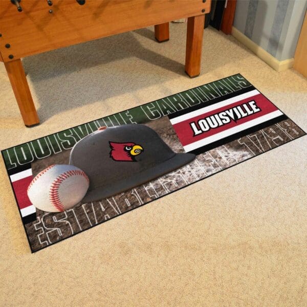 Louisville Cardinals Baseball Runner Rug - 30in. x 72in.