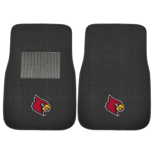 Louisville Cardinals Embroidered Car Mat Set 2 Pieces 1