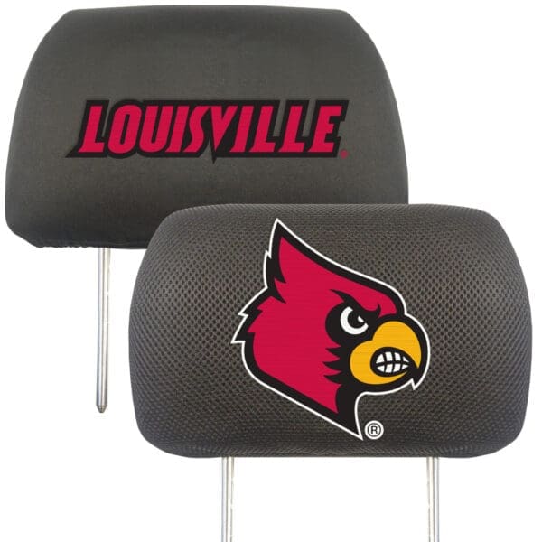 Louisville Cardinals Embroidered Head Rest Cover Set 2 Pieces 1