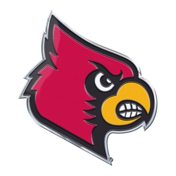 Louisville Cardinals Heavy Duty Aluminum Embossed Color Emblem 1