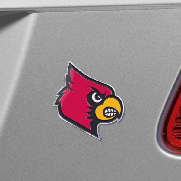 Louisville Cardinals Heavy Duty Aluminum Embossed Color Emblem