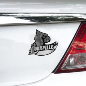 Louisville Cardinals Molded Chrome Plastic Emblem
