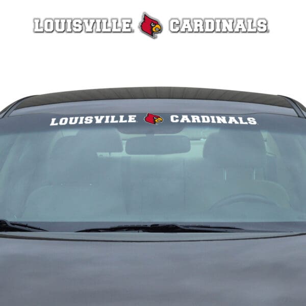 Louisville Cardinals Sun Stripe Windshield Decal 3.25 in. x 34 in 1