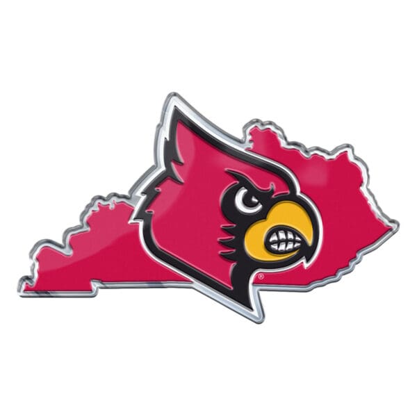 Louisville Cardinals Team State Aluminum Embossed Emblem 1