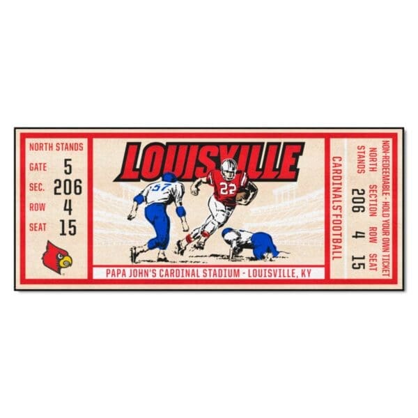 Louisville Cardinals Ticket Runner Rug 30in. x 72in 1 scaled