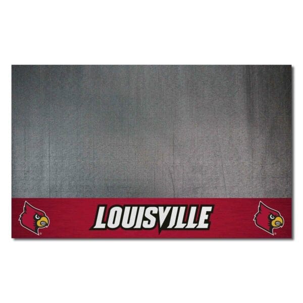 Louisville Cardinals Vinyl Grill Mat 26in. x 42in 1 scaled