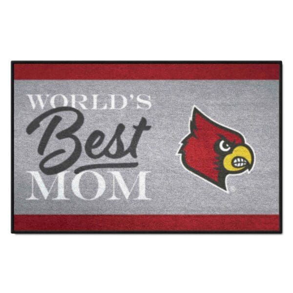 Louisville Cardinals Worlds Best Mom Starter Mat Accent Rug 19in. x 30in 1 scaled