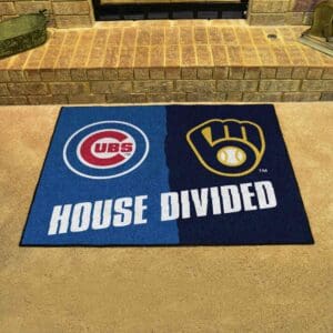 MLB House Divided - Cubs / Brewers House Divided Rug - 34 in. x 42.5 in.