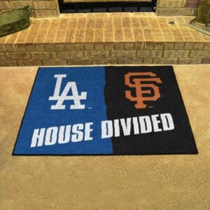 MLB House Divided - Dodgers / Giants House Divided Rug - 34 in. x 42.5 in.