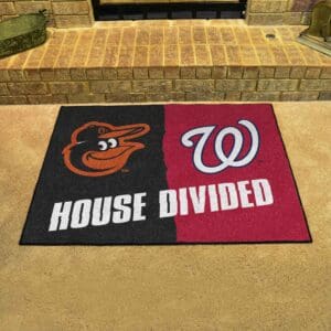 MLB House Divided - Orioles / Nationals House Divided Rug - 34 in. x 42.5 in.