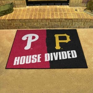 MLB House Divided - Pirates / Phillies House Divided Rug - 34 in. x 42.5 in.