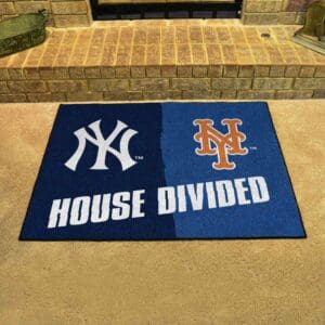 MLB House Divided - Yankees / Mets House Divided Rug - 34 in. x 42.5 in.