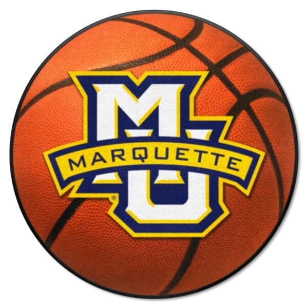 Marquette Golden Eagles Basketball Rug 27in. Diameter 1 scaled