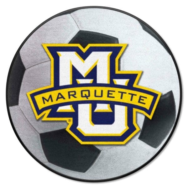 Marquette Golden Eagles Soccer Ball Rug 27in. Diameter 1 scaled