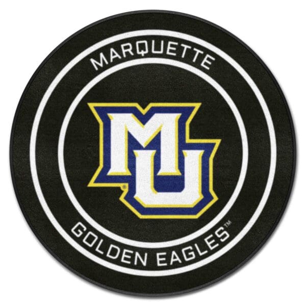 Marquette Hockey Puck Rug 27in. Diameter 1 scaled