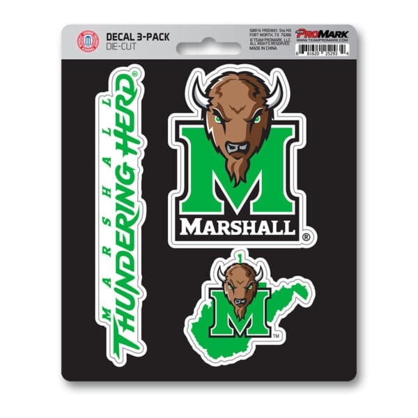 Marshall Thundering Herd 3 Piece Decal Sticker Set 1