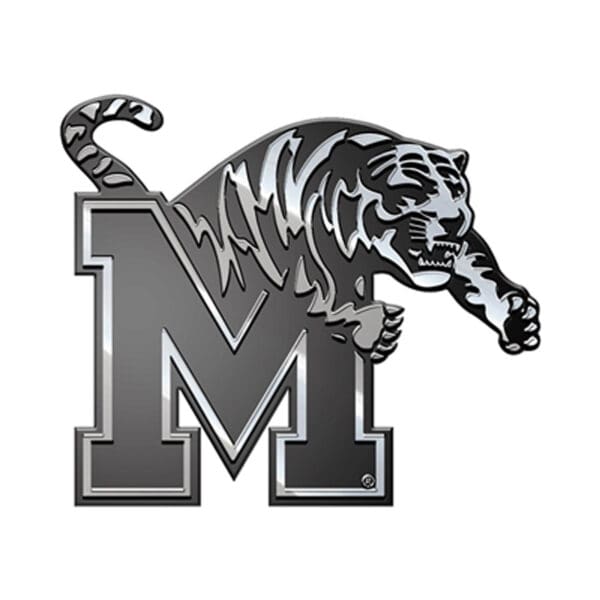 Memphis Tigers Molded Chrome Plastic Emblem 1