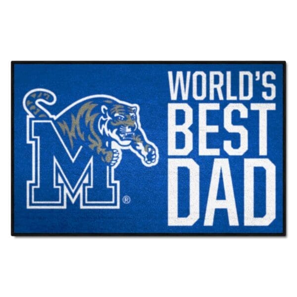 Memphis Tigers Starter Mat Accent Rug 19in. x 30in. Worlds Best Dad Starter Mat 1 scaled