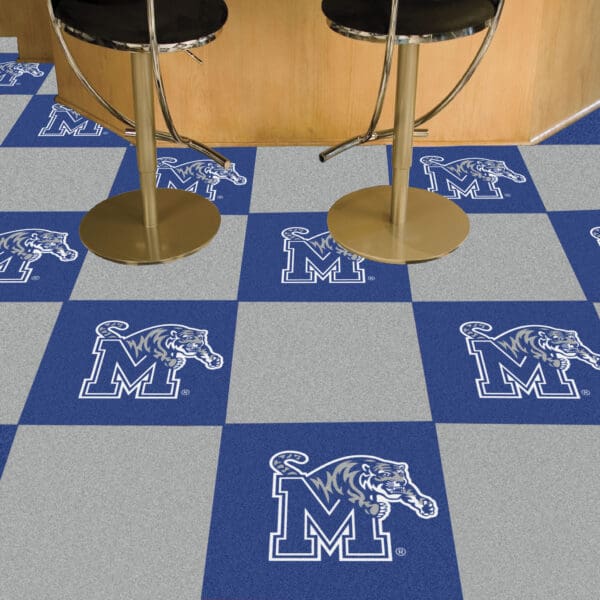 Memphis Tigers Team Carpet Tiles - 45 Sq Ft.