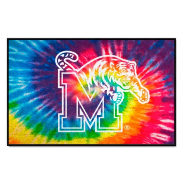 Memphis Tigers Tie Dye Starter Mat Accent Rug 19in. x 30in 1 scaled