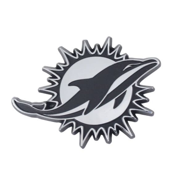 Miami Dolphins 3D Chrome Metal Emblem 1