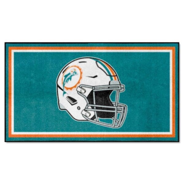 Miami Dolphins 3ft. x 5ft. Plush Area Rug 1 1 scaled