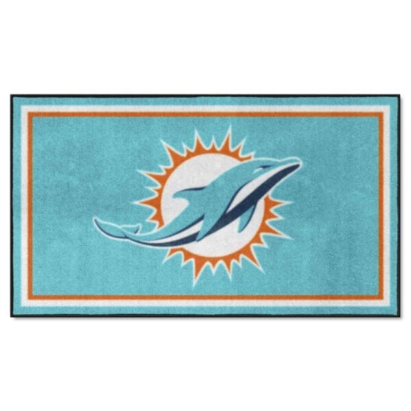 Miami Dolphins 3ft. x 5ft. Plush Area Rug 1 scaled