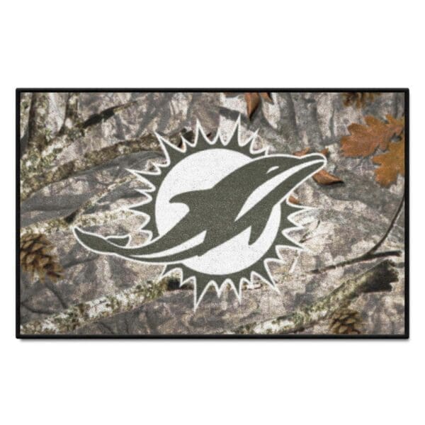 Miami Dolphins Camo Starter Mat Accent Rug 19in. x 30in 1 scaled