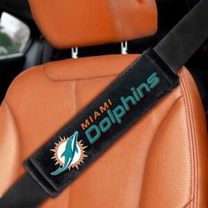 Miami Dolphins Embroidered Seatbelt Pad - 2 Pieces