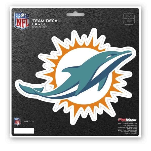 Miami Dolphins Large Decal Sticker 1