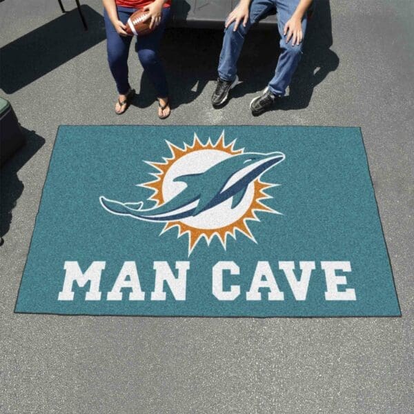 Miami Dolphins Man Cave Ulti-Mat Rug - 5ft. x 8ft.