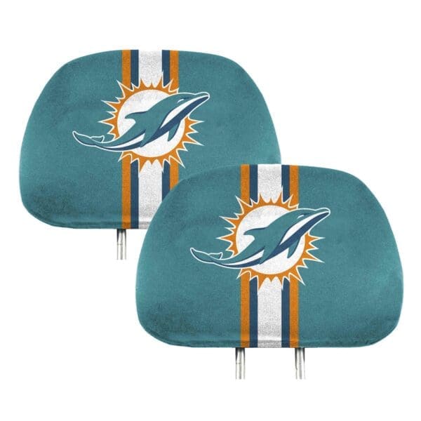 Miami Dolphins Printed Head Rest Cover Set 2 Pieces 1 scaled