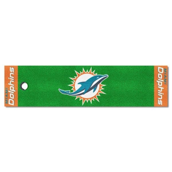 Miami Dolphins Putting Green Mat 1.5ft. x 6ft 1 1 scaled