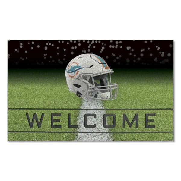 Miami Dolphins Rubber Door Mat 18in. x 30in 1 scaled