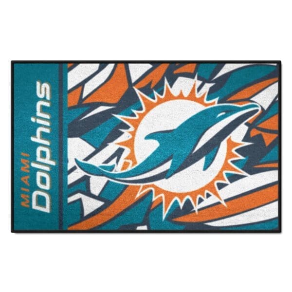 Miami Dolphins Starter Mat XFIT Design 19in x 30in Accent Rug 1 scaled